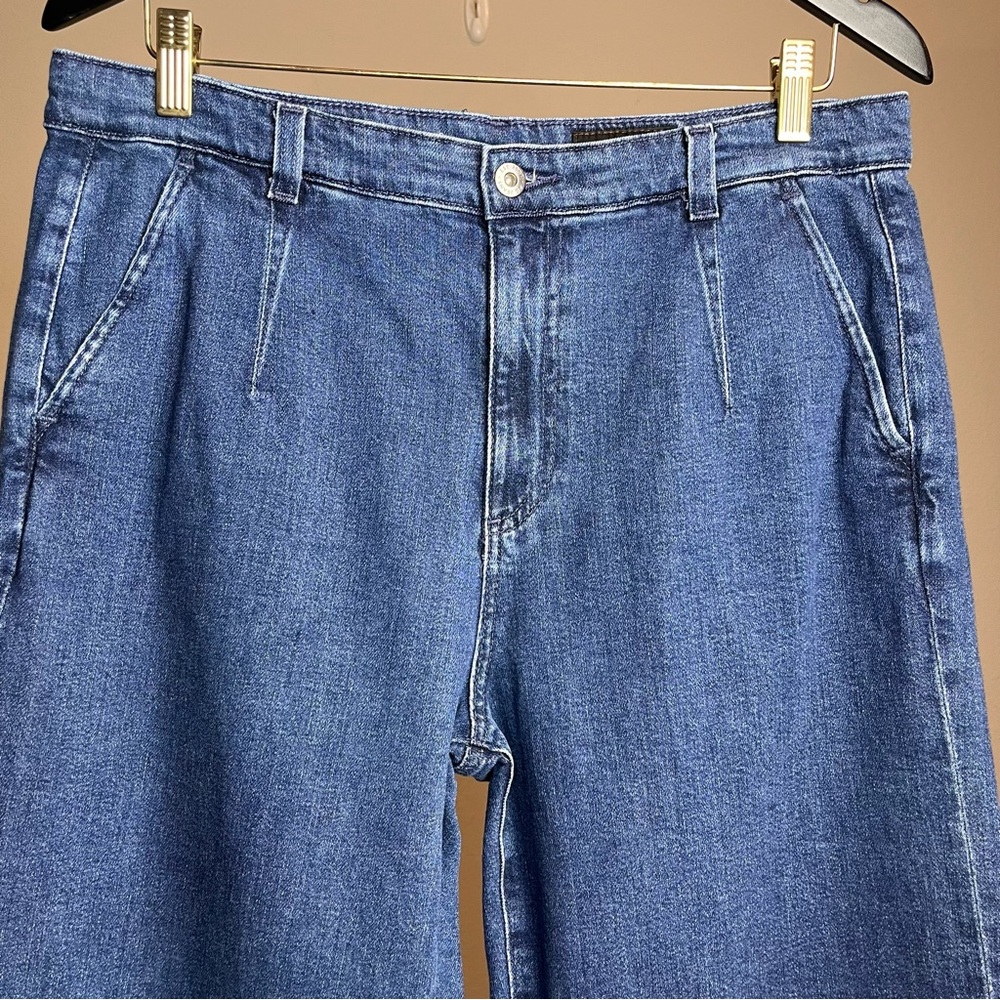 AG Adriano Goldschmied Daneel High-Rise Wide Leg Crop Japanese Fabric Size 31 - Picture 5 of 10